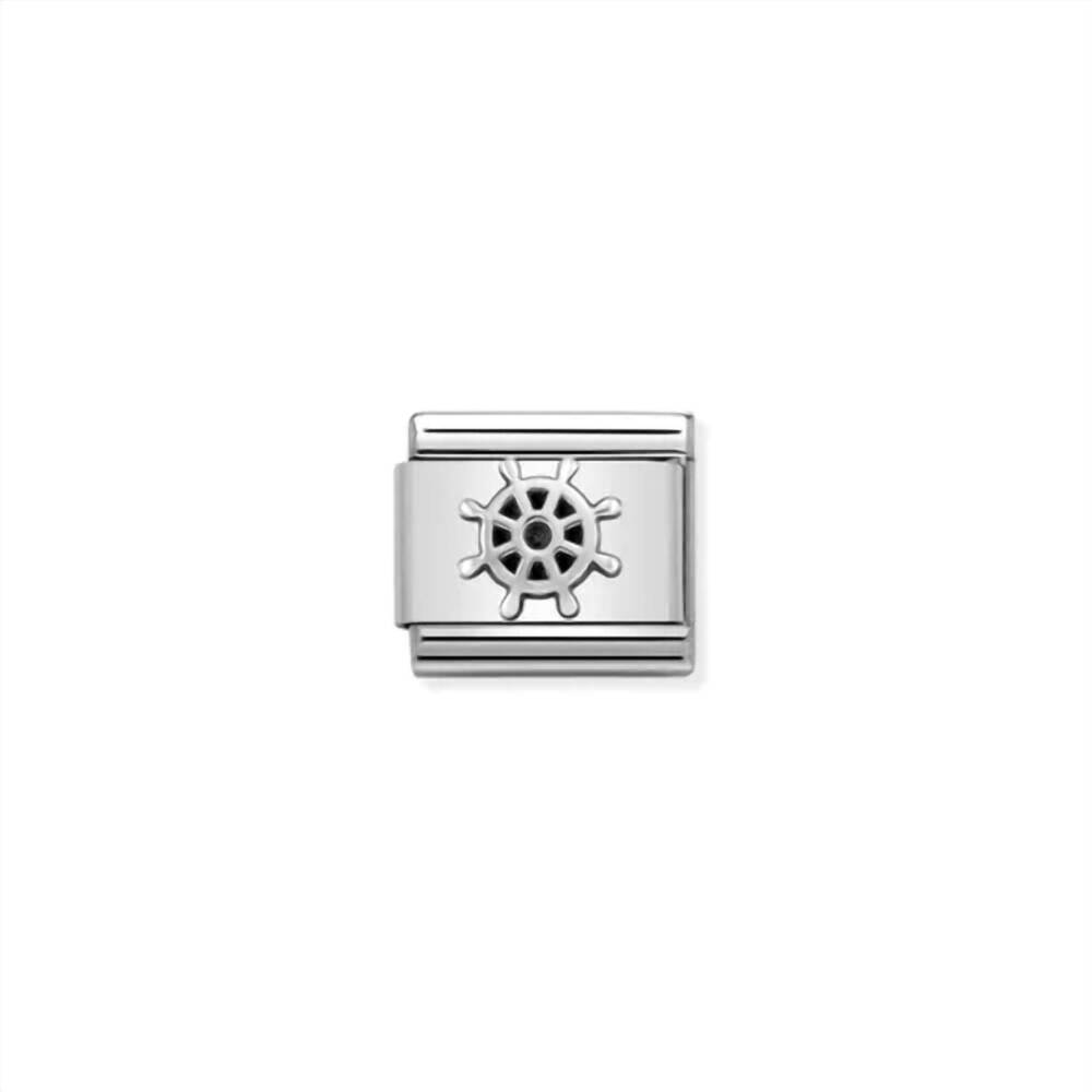 NEW NOMINATION unisex composable classic links in boatwheel silver